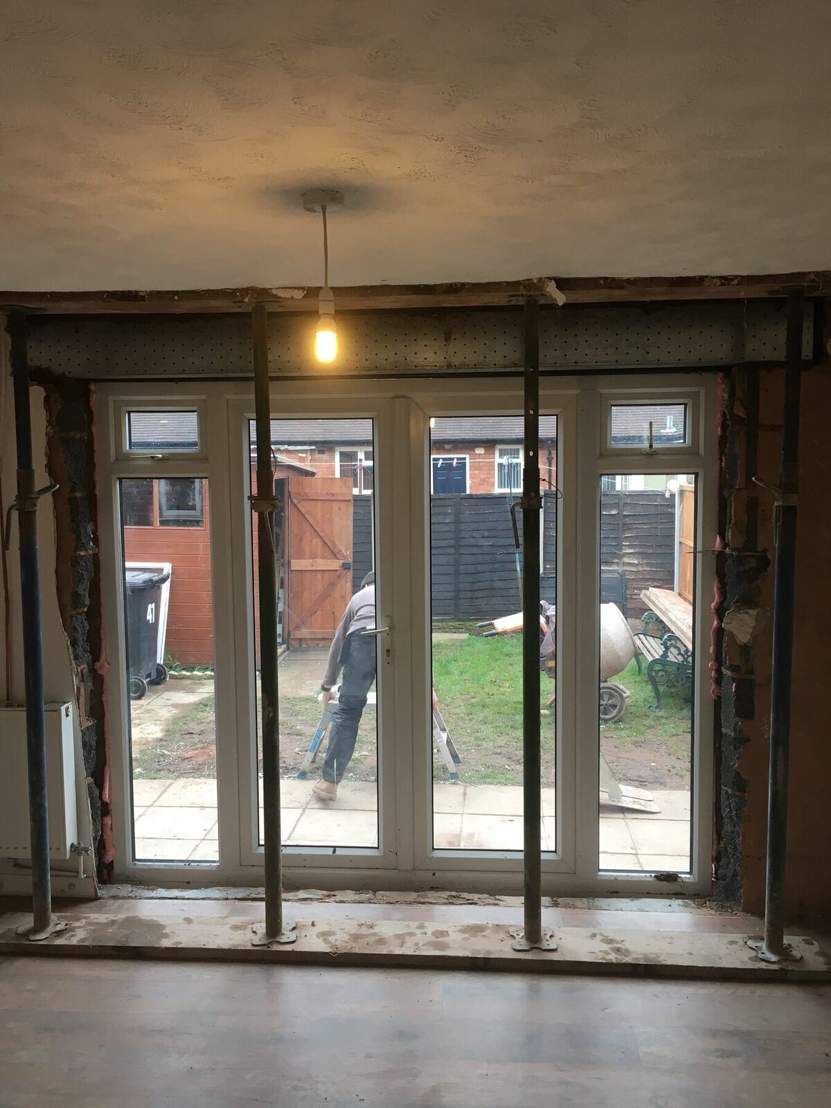 New glazed doors installed during a room alteration