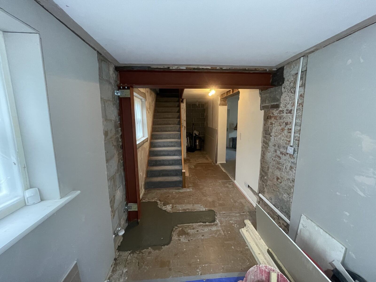 Opening created during an internal home reconfiguration