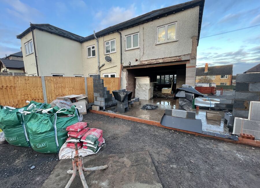 Bridgnorth house extension structural stage