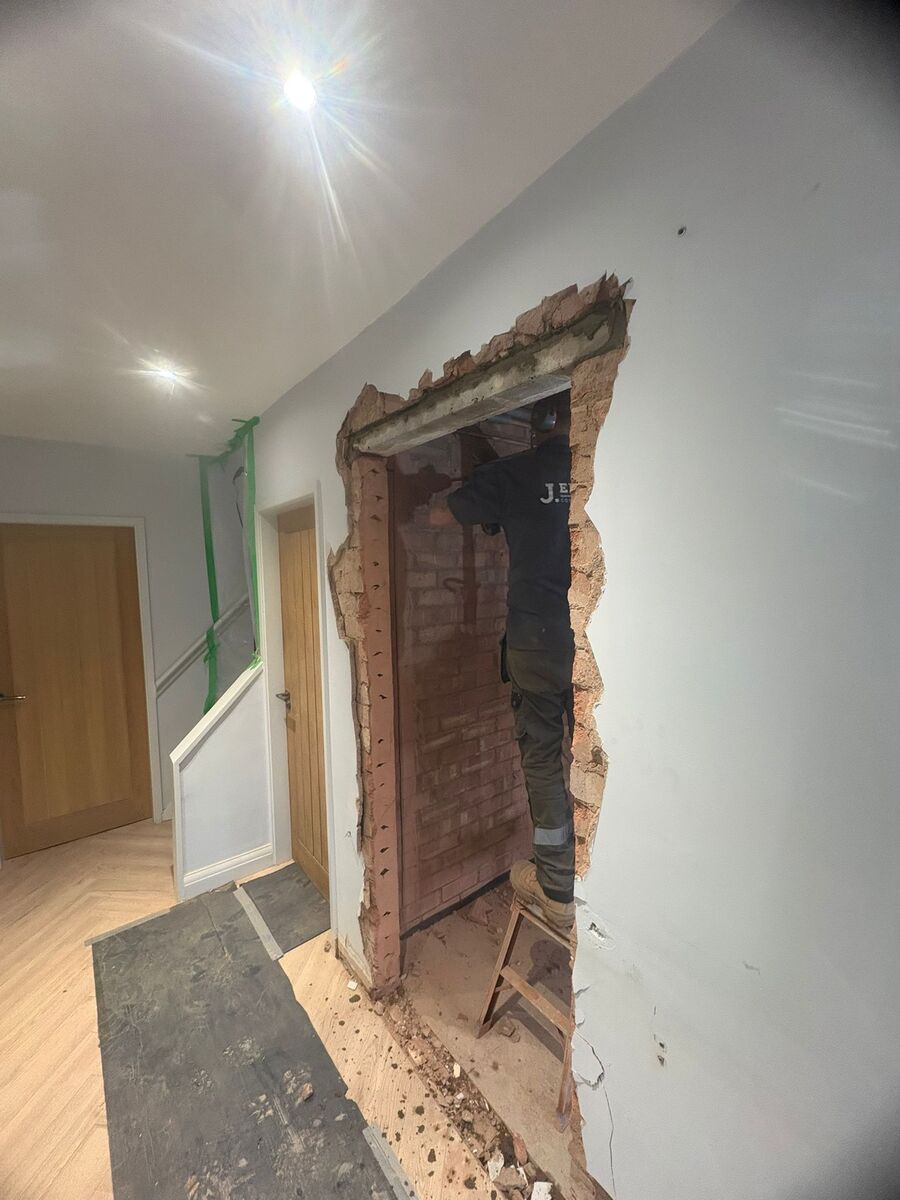 Internal opening during garage conversion